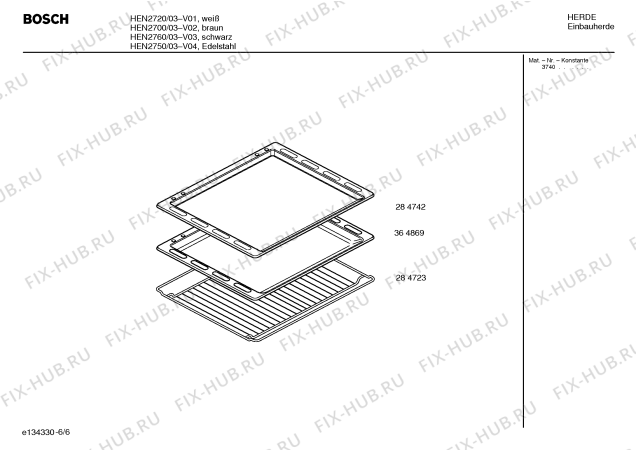 Схема №3 HEN2760 с изображением Инструкция по эксплуатации для электропечи Bosch 00580964