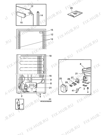 Взрыв-схема холодильника Electrolux ERC3705 - Схема узла C10 Cold, users manual