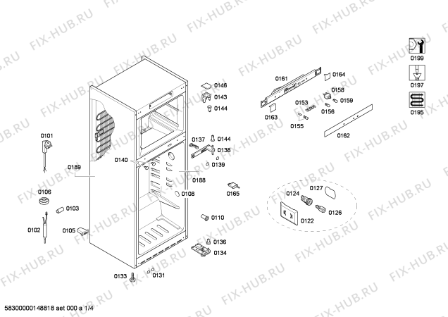 Схема №1 3FFB3621 с изображением Вкладыш в панель для холодильной камеры Bosch 00668043