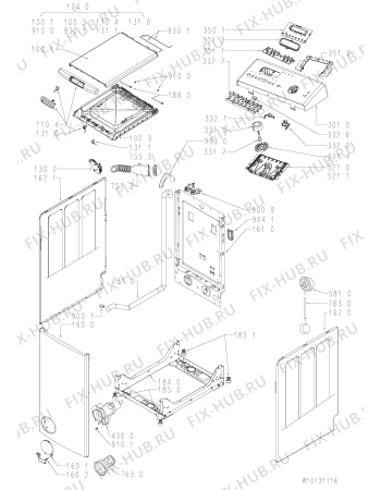 Схема №2 WAT UNIQ 712 FLD с изображением Декоративная панель для стиралки Whirlpool 481010724937