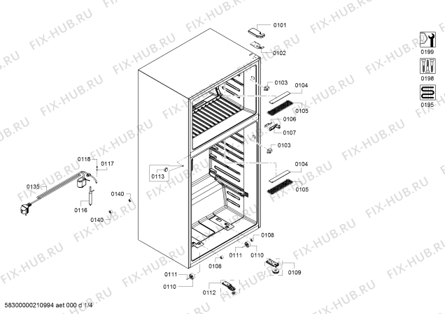 Схема №3 BD2075I2VN с изображением Поднос для холодильной камеры Bosch 11027918