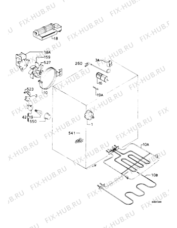 Взрыв-схема плиты (духовки) Zanussi BMX441 - Схема узла Functional parts