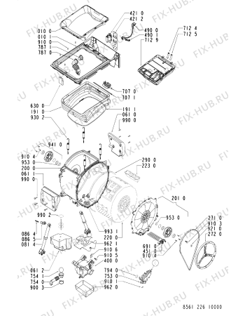 Взрыв-схема стиральной машины Whirlpool AWT 2260 - Схема узла