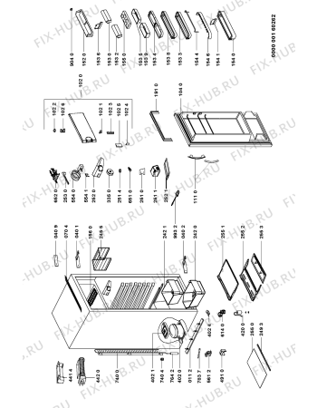 Схема №1 EK242V.3 RE / WE с изображением Дверца для холодильной камеры Whirlpool 481241618311