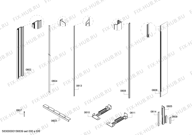 Схема №5 RF463201 с изображением Ванна для холодильника Bosch 00652142