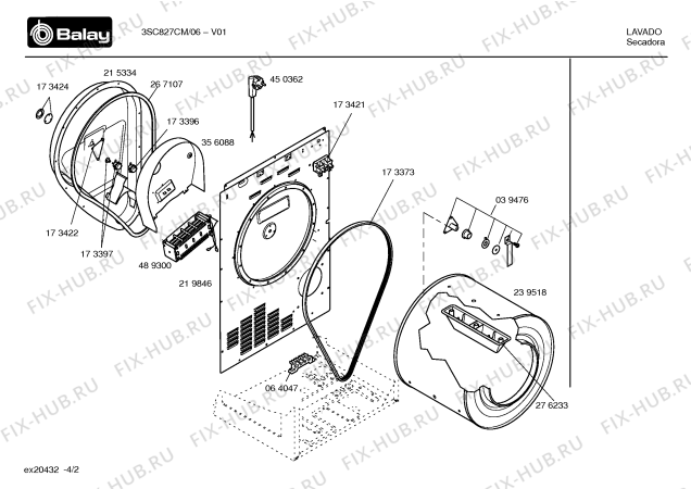 Схема №4 3SC847CE с изображением Изоляция для электросушки Bosch 00489515