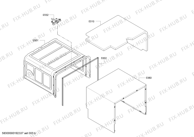 Схема №5 SKS50E32EU с изображением Корпус для посудомойки Bosch 00686790