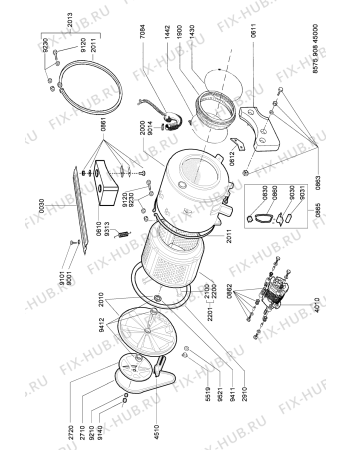 Схема №3 AWZ 908 с изображением Обшивка для стиралки Whirlpool 481246469038