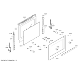 Схема №3 HBA10B450E Horno bosch indep.convenc.inox s/reloj с изображением Передняя часть корпуса для плиты (духовки) Bosch 00673283