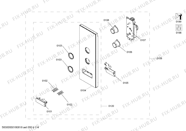 Схема №4 HMT72G654 с изображением Панель для свч печи Bosch 11002487