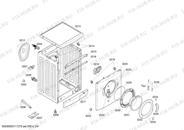 Взрыв-схема стиральной машины Siemens WM12E160NL E12.16 - Схема узла 02