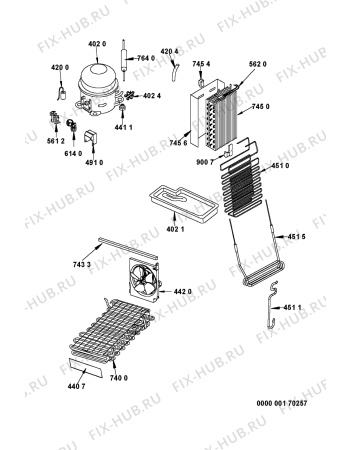 Взрыв-схема холодильника Whirlpool S20E RAA1V-A/H - Схема узла