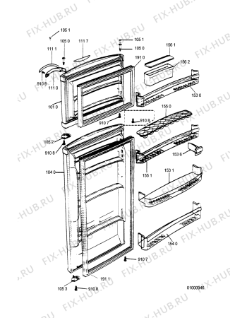 Взрыв-схема холодильника Whirlpool WBM 48 - Схема узла
