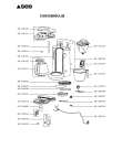 Схема №1 CM430D00/AJB с изображением Блок управления для электрокофемашины Seb SS-201874