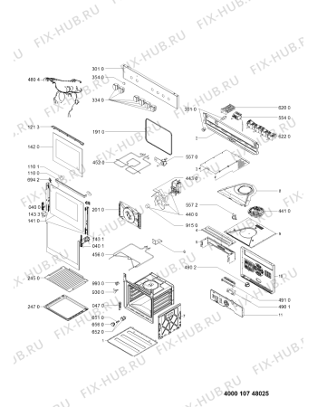 Схема №1 AKP 543 IX с изображением Обшивка для электропечи Whirlpool 481010531209