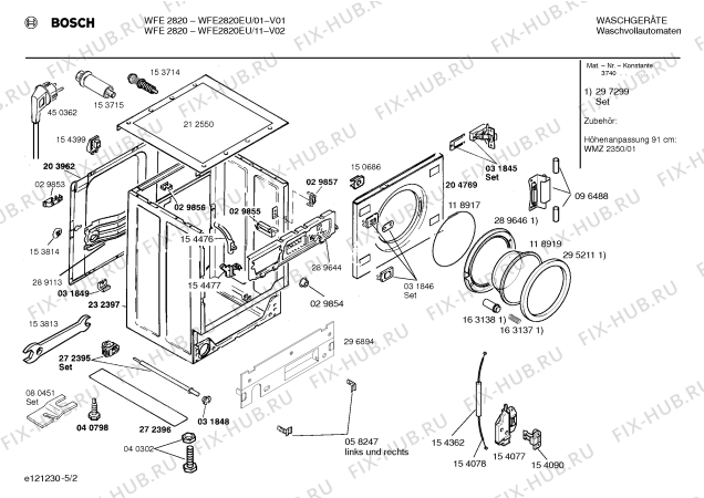 Схема №4 WFE2820EU WFE2820 с изображением Панель управления для стиралки Bosch 00297154