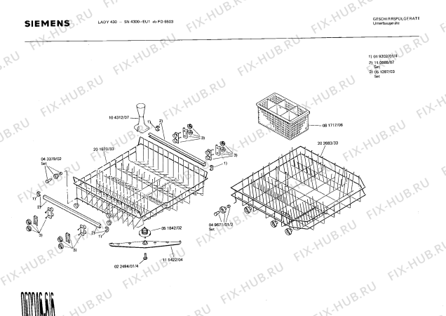 Схема №3 SN4300 с изображением Терморегулятор для посудомойки Siemens 00082460