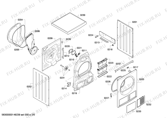 Схема №2 WTW86560AU с изображением Модуль управления для сушилки Bosch 00655977