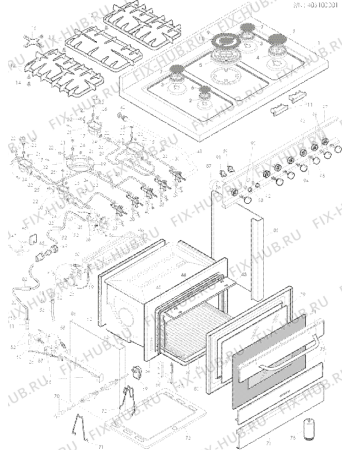 Схема №1 PRO950GTX (F027784) с изображением Всякое для электропечи Indesit C00111935