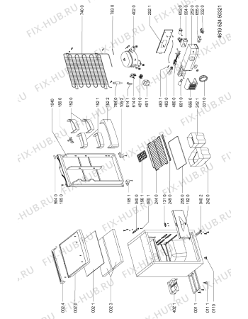Схема №1 CP 1115 B с изображением Поверхность для холодильной камеры Whirlpool 481245088231
