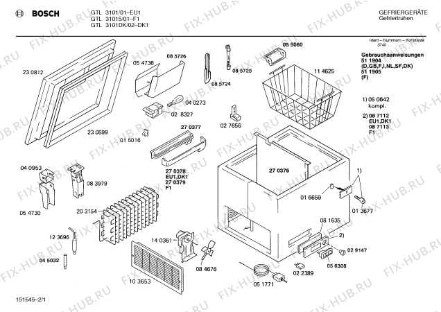 Схема №1 GTL26015 GTL2610 с изображением Панель для холодильника Bosch 00087113