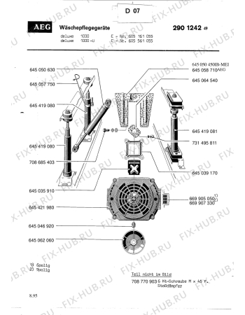 Взрыв-схема посудомоечной машины Aeg DELUXE 1000 - Схема узла Section3