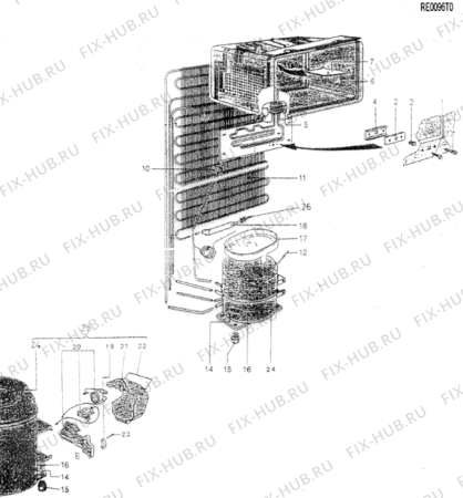 Взрыв-схема холодильника Whirlpool FR260KFKINGFROST (F014797) - Схема узла