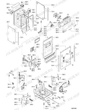 Схема №1 GCI 5740 W-WS с изображением Обшивка для посудомоечной машины Whirlpool 481245371079