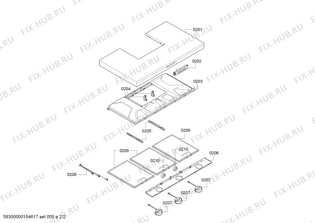 Взрыв-схема вытяжки Siemens LC91BB540K Siemens - Схема узла 02