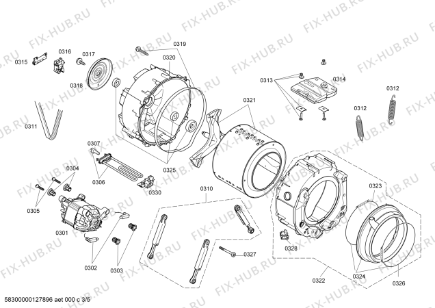 Схема №5 WM12S7X0TR Otomatik leke çkartma с изображением Кабель для стиралки Siemens 00605831