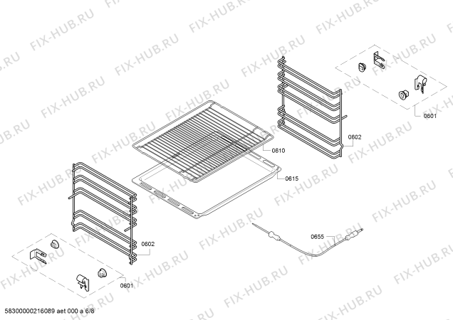 Схема №5 HLT59E020U с изображением Стеклокерамика для плиты (духовки) Bosch 00717586