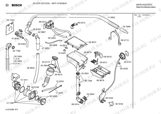 Взрыв-схема стиральной машины Bosch WFF147SGB silber edition - Схема узла 04