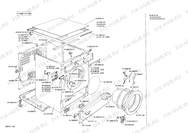 Взрыв-схема стиральной машины Constructa CV0626 CV626 - Схема узла 02