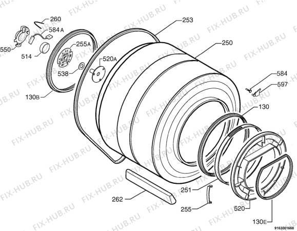 Взрыв-схема комплектующей Rex RA5EC - Схема узла Functional parts 267