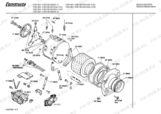 Схема №3 CW13010CH CW1301 с изображением Инструкция по эксплуатации для стиральной машины Bosch 00514415
