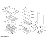 Схема №2 B24IR70NSP с изображением Поднос для холодильной камеры Bosch 00662978