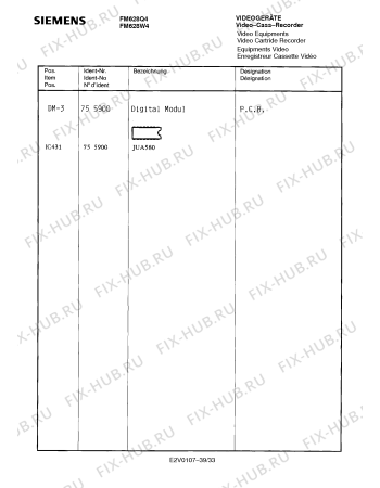Схема №29 FM628Q4 с изображением Сервисная инструкция для жк-телевизора Siemens 00535344