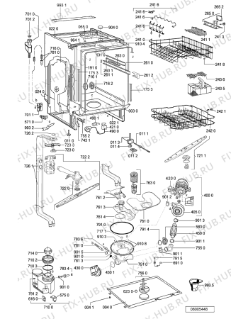 Схема №2 DWF B00W с изображением Обшивка для посудомоечной машины Whirlpool 481245372595