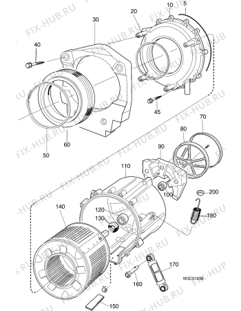 Взрыв-схема стиральной машины Zanussi CMF311 - Схема узла W30 Drum C