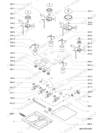 Схема №1 AKM 436 MR с изображением Затычка для электропечи Whirlpool 481244039142
