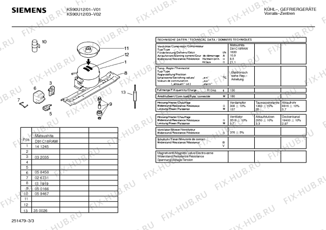 Взрыв-схема холодильника Siemens KS90U12 - Схема узла 03