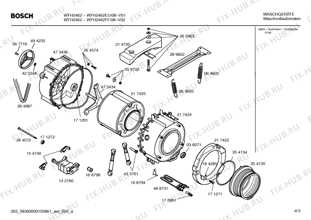 Схема №2 WFH2462EU WFH 2462 с изображением Панель управления для стиралки Bosch 00441111