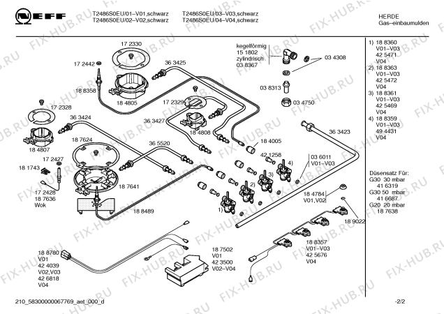 Схема №1 T2484S0EU Neff с изображением Стеклокерамика для духового шкафа Bosch 00471319