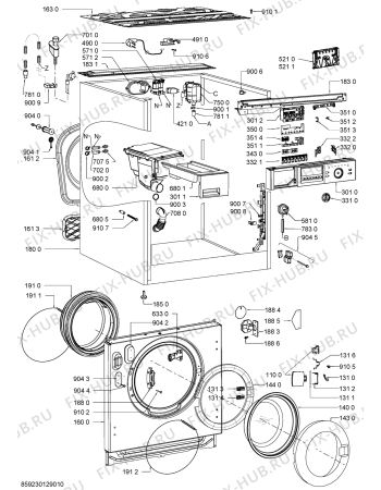 Схема №1 AWOD 060 с изображением Микромодуль для стиралки Whirlpool 481010442668