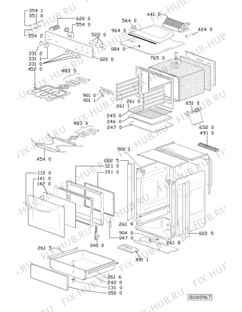 Схема №1 CK 2482 WS с изображением Вентилятор для духового шкафа Whirlpool 481990800141