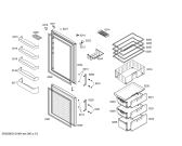 Схема №2 KGV36X50 с изображением Дверь для холодильника Bosch 00244717