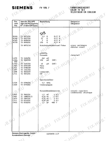 Схема №8 FV9367 с изображением Модуль управления для телевизора Siemens 00753454