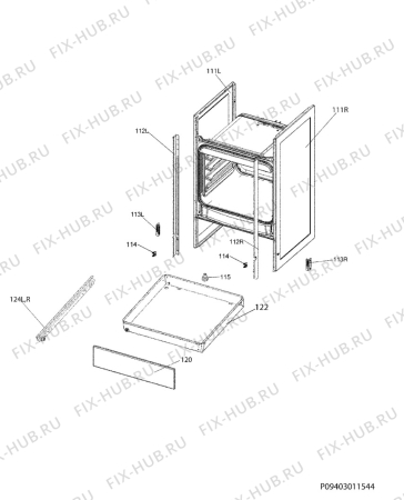 Взрыв-схема плиты (духовки) Aeg Electrolux 47005VC-MN - Схема узла Housing 001