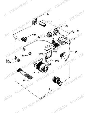 Взрыв-схема стиральной машины Zanussi ZF1000WX - Схема узла Electrical equipment