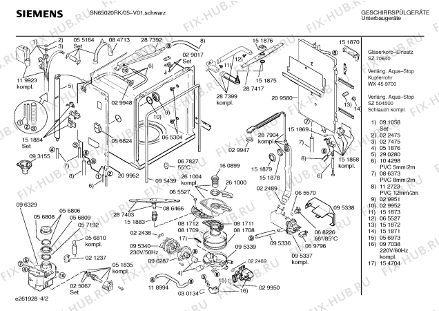 Схема №4 SN65020RK с изображением Программатор для посудомоечной машины Siemens 00096690